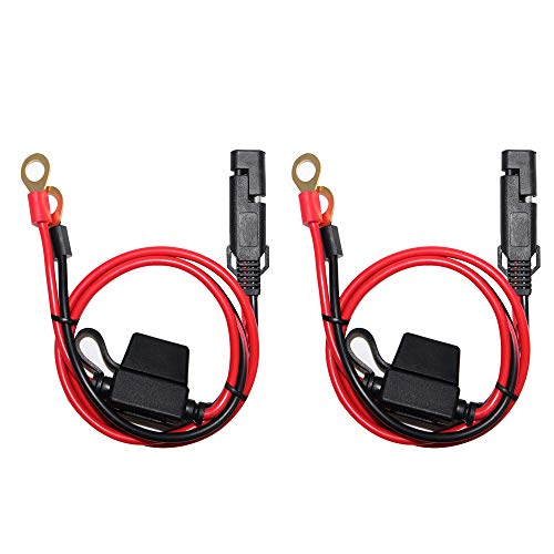 [2 PACK] SPARKING 2FT Motorcycle Battery Charger Cord