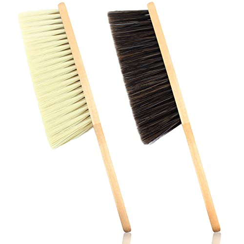 2-Piece Dust Brush Hand Broom with Soft Bristles