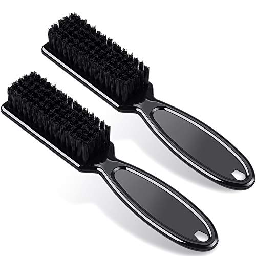 2 Pieces Barber Blade Cleaning Brush Hair Clipper Brush Nail Brush Tool for Cleaning Clipper (Black)