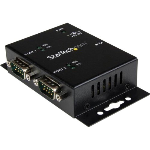 2 Port Industrial Wall Mountable USB To Serial Adapter Hub