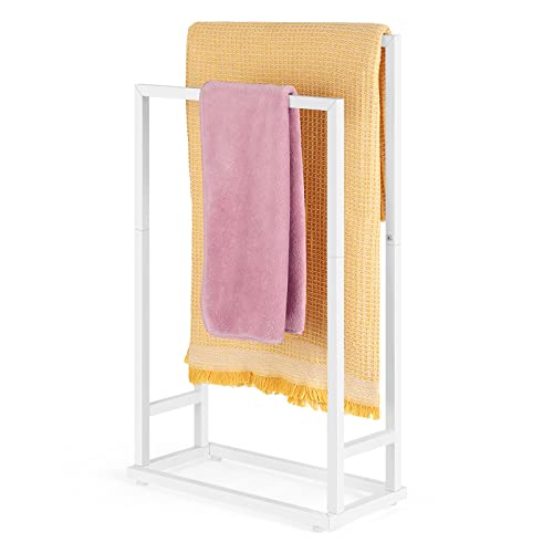2 Tier Hand Towel Drying Rack Metal Blanket Towel Holder Stand