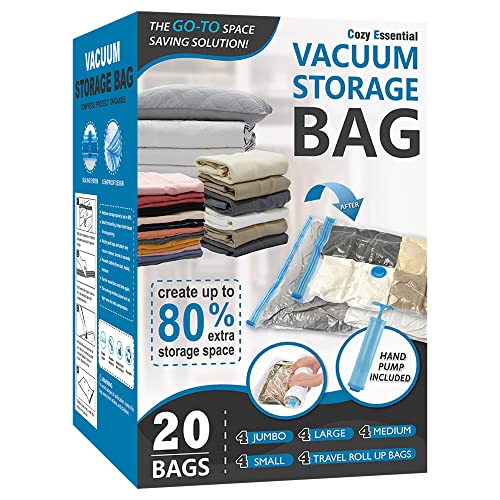 velmade vacuum storage bags jumbo cube 6 pack, space saver