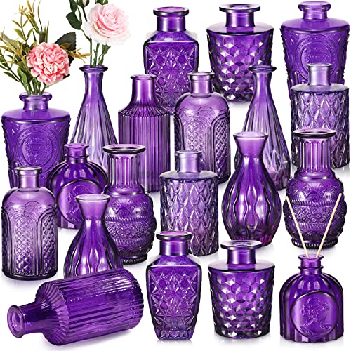 20 Pcs Glass Bud Vase Set