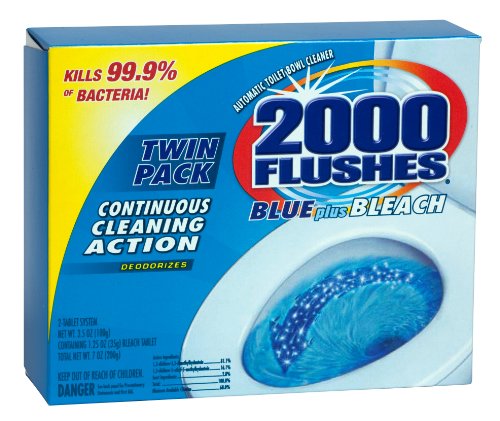 2000 Flushes Blue Plus Bleach Toilet Bowl Cleaner