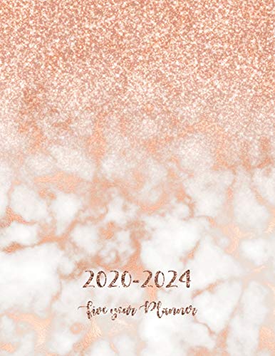 2020-2024 Five Year Planner with Gold Marble Cover