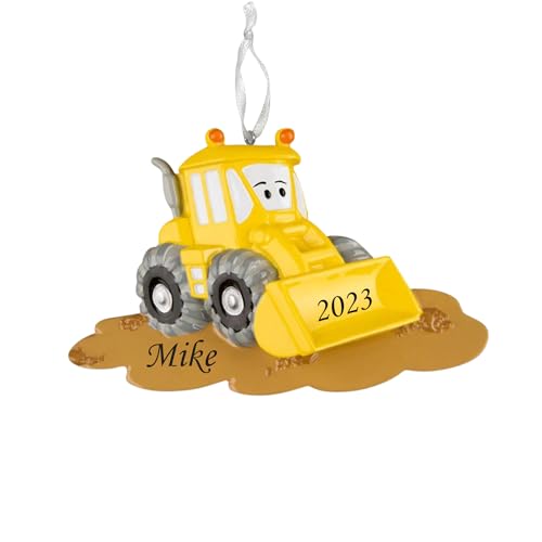 2022 Personalized Construction Truck Bulldozer Christmas Tree Ornament