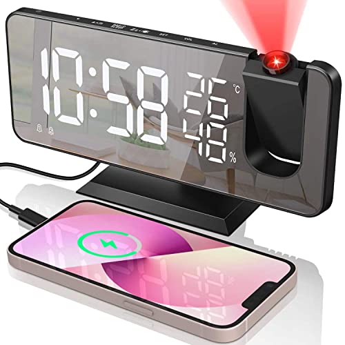 2022 Projector Alarm Clock for Bedroom Ceiling