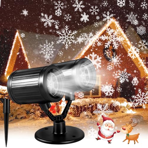 2023 Christmas Projector Lights Outdoor - Snowfall Projection Lights for Festive Decor