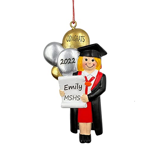 2023 Graduation Christmas Ornament, Blonde Girl