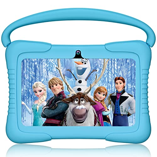 2023 Kids Tablet for Kids, Parental Control Android 11.0, WiFi Bluetooth, YouTube, Netflix, Disney Plus, Case with Stand(Blue)