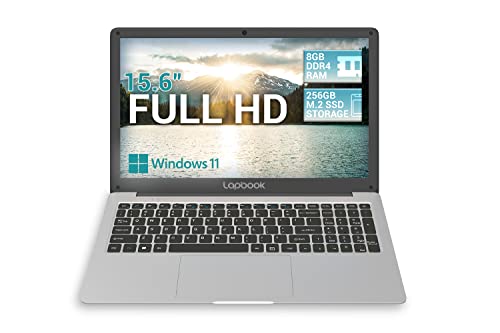 2023 Model 15.6" Full HD Windows 11 Home S Laptop - 8GB RAM 256GB SSD, AC WiFi, RJ45, Integrated Webcam - S15 N2 Lightweight Laptop