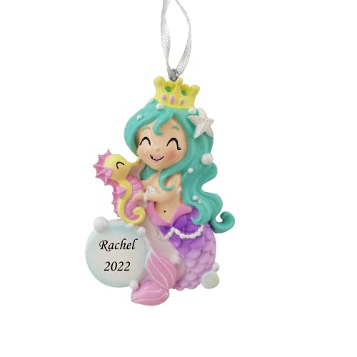 2023 Personalized Ornament Mermaid Christmas Tree Ornament Pixie Fairytale Artisanal Customized Decoration Ornament-Free Personalization