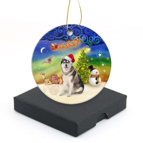 2023 Siberian Husky Christmas Ornament