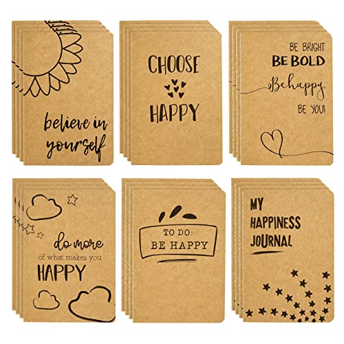 24 Pack Happiness-Themed Journals Bulk Set