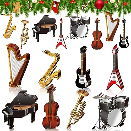 24 Pcs Christmas Musical Instrument Ornaments Set