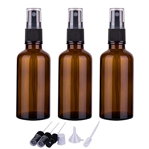 2oz Amber Glass Spray Bottles for Essential Oils