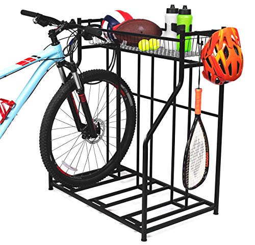3 Bike Stand Rack with Storage