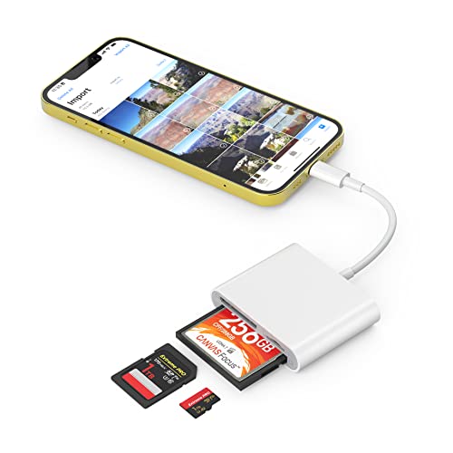 3-in-1 Compact Flash Memory Card Reader for iPhone iPad