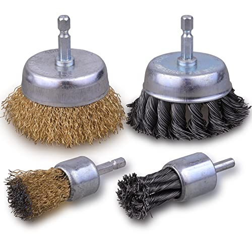 3 Inch Knotted Wire Cup Brush Set