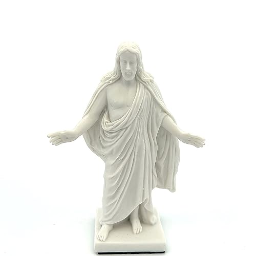 3" Inches Christus White Cultured Marble Jesus Christ Statue Handmade Mormon