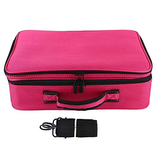 3 Layers Cosmetic Beauty Artist Makeup Case with Shoulder Strap