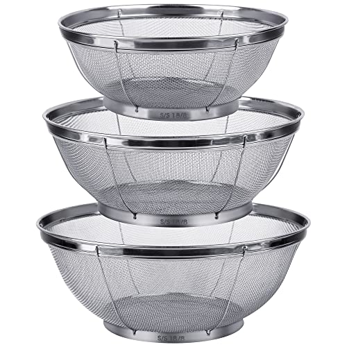 3 Pack Strainers for Kitchen