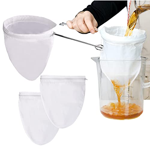 3 PCS Fine Mesh Strainer Bags with Handle