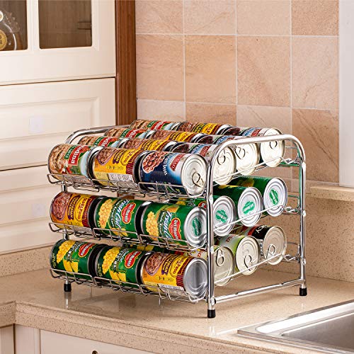 3-Tier Stackable Pantry Food Can Rack Organizer