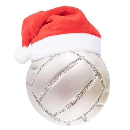 3.15” Christmas Volleyball Ornament Glass Blown Christmas Ball Ornaments