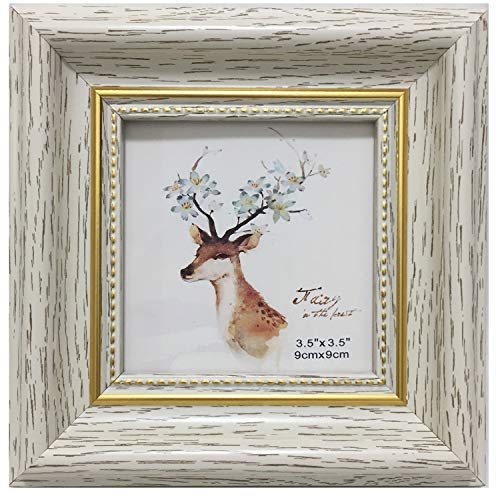 3.5x3.5 Picture Frame White (Cream Color) - Affordable and Environmentally Friendly
