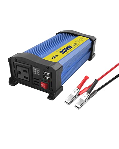300W Power Inverter with Outlet and Dual USB Port
