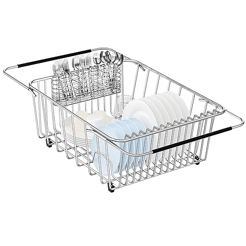 304 Stainless Steel Dish Drainer: Rustproof, Expandable, and Organized