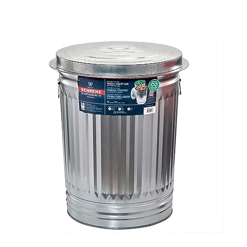 31-Gallon Galvanized Steel Trash Can