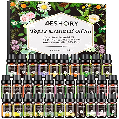 32x5ml Pure Aromatherapy Essential Oils Kit