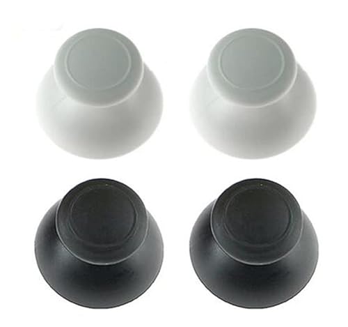 3D Analog Joystick Thumb Stick Grip Cap Mushroom Buttton Cap for Nintend WII U Pro WiiU Pad Gamepad Replacement (White)