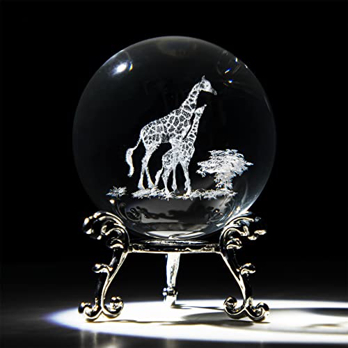 3D Crystal Ball - Giraffe Figurine Collectibles