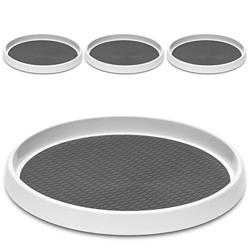 [4 Pack] 12 Inch Non-Skid Turntable Lazy Susan Organizers