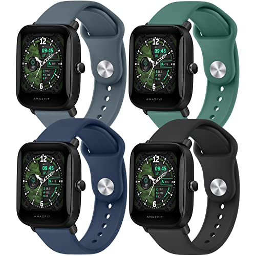 4 PACK Bands for Amazfit GTS 4 / GTS 4 Mini / GTS 3 / GTS / GTS2 / GTS 2e / GTS 2 mini Band Women Men