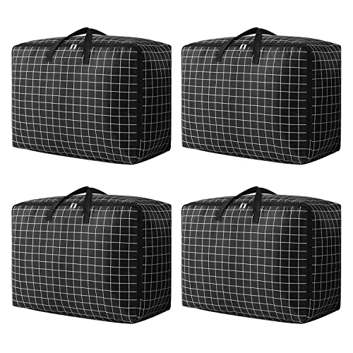 4 Pack Large Moving Bags with Zippers & Handles