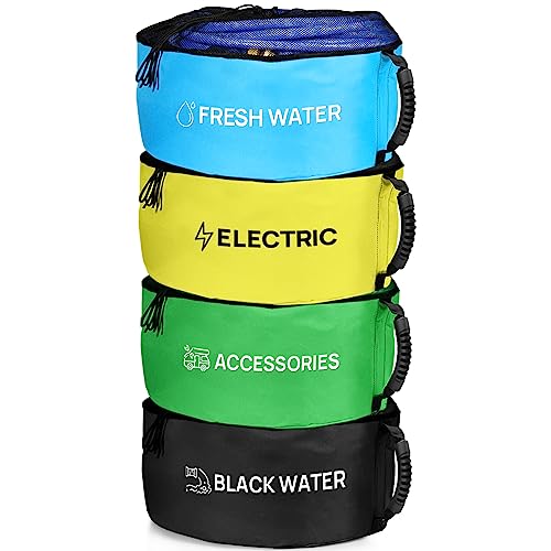 4 Pack Waterproof RV Hose Storage Bags