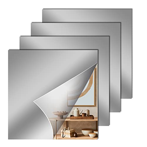 4 Pcs Acrylic Flexible Mirror Sheets