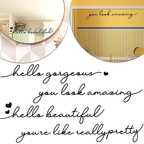 4-Piece Mirror Decals Set for Home Decor