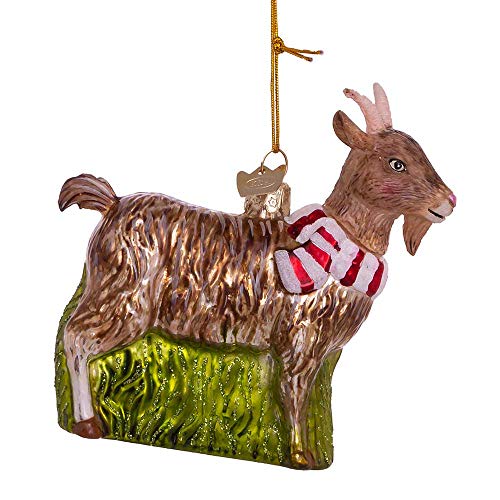 4.5-Inch Glass Goat Ornament