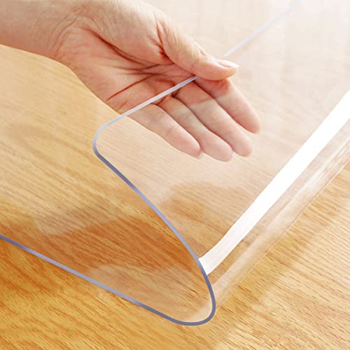 46 Inch Clear Plastic Painting Desk Protector PVC Tablecloth Cover