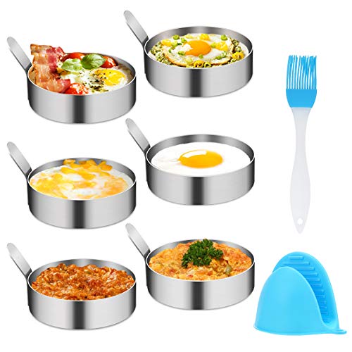 4/6 Pack Egg Ring: High-Quality Stainless Steel Egg Mold for Breakfast
