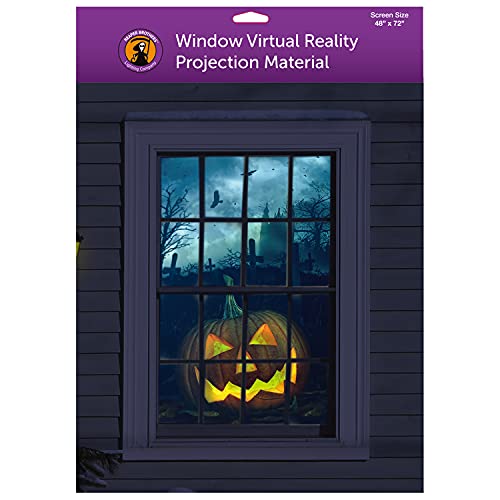 (48" x 72" White) Holographic Rear Projection Screen with Mounting Hardware for Projecting Halloween Videos