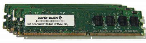 4GB Memory Upgrade for Dell Optiplex GX280 Desktop/Mini Tower Desktop PC 4 X 1GB DDR2 Non-ECC PC2-6400 240 pin 800MHz DIMM RAM (PARTS-QUICK Brand)