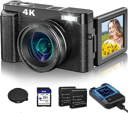 4K Digital Camera with Autofocus and 48MP Vlogging