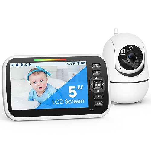 5-inch Display Video Baby Monitor with Camera and Audio