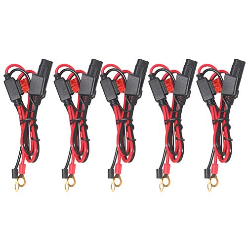 [5 PACK] 2FT Motorcycle Battery Charger Cord